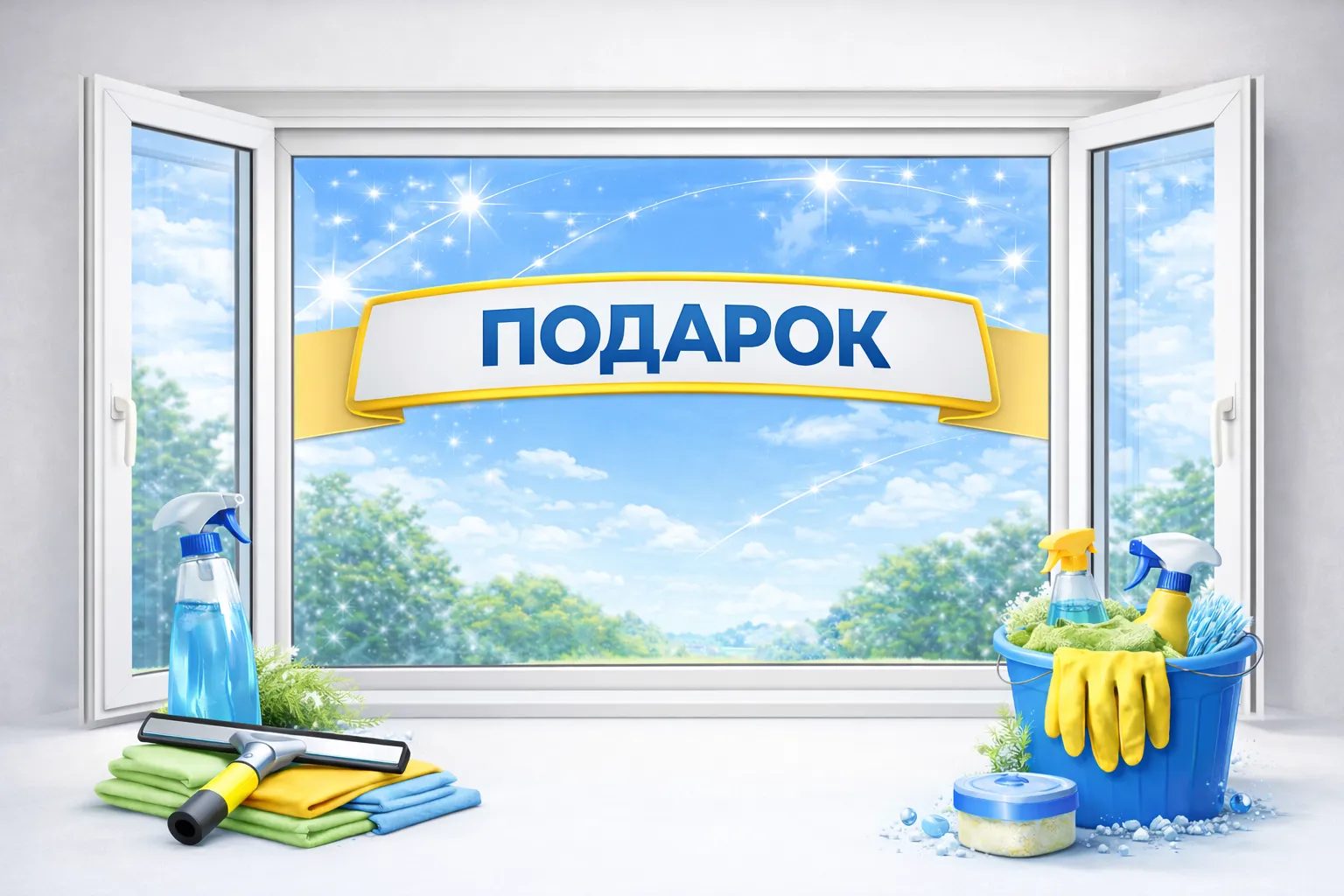 Закажите уборку в ВАЙП-Клин и получите мытье окон в подарок